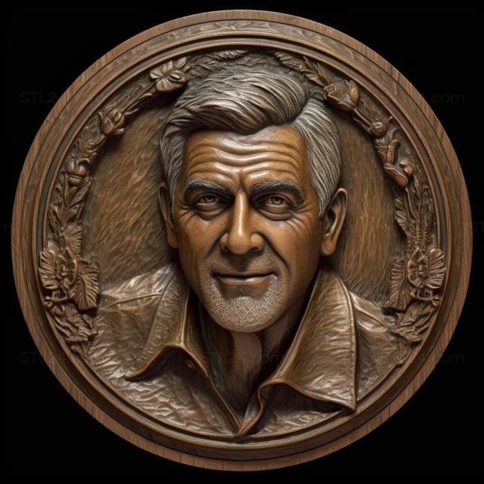 Знаменитости (Джордж Клуни 1, 3DFMS_7568) 3D модель для ЧПУ станка